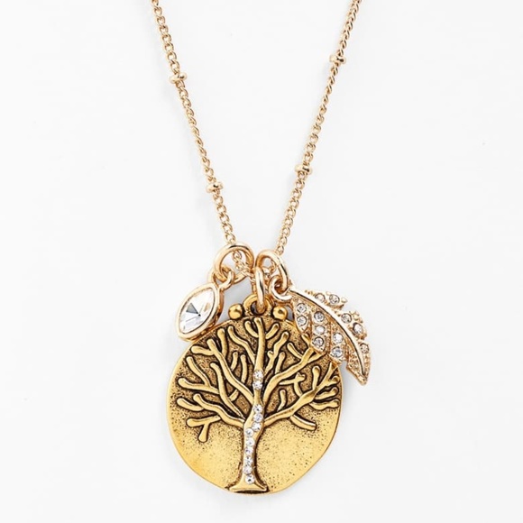 Sequin Jewelry - Sequin Cluster Talisman Tree of Life Necklace